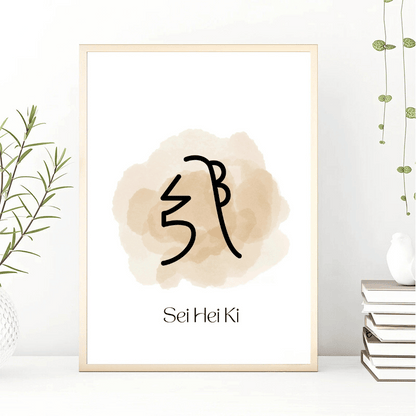 Reiki Symbols Healing Canvas – Cho Ku Rei, Sei He Ki & Dai Ko Myo Art Prints for Clinic & Home Décor