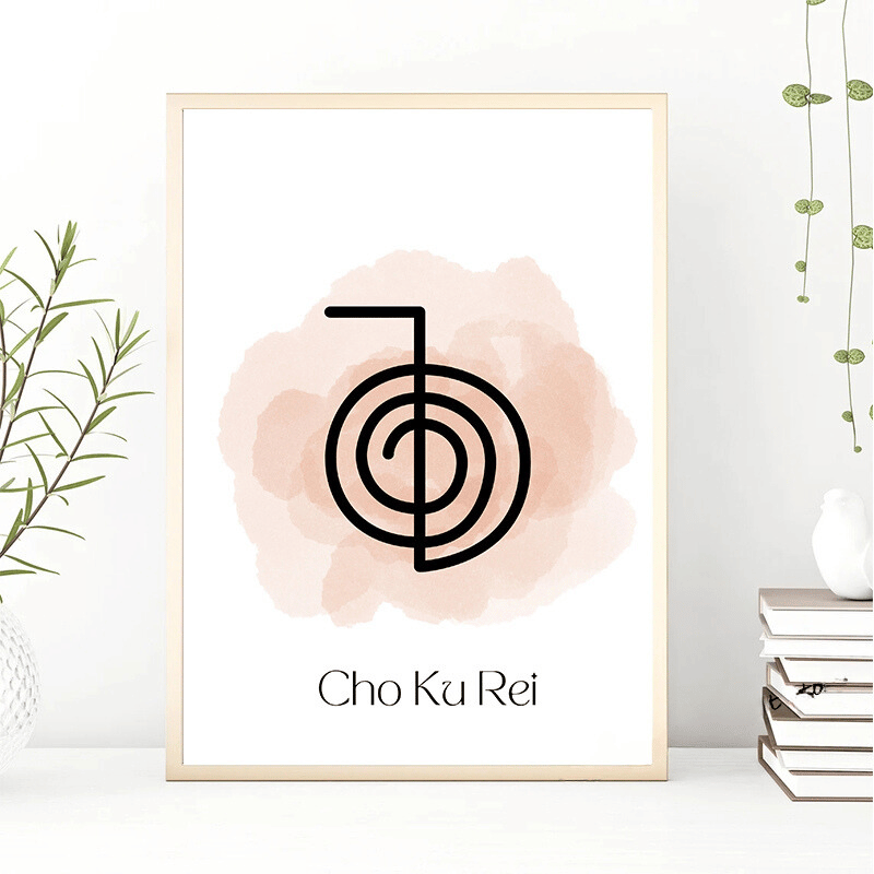 Reiki Symbols Healing Canvas – Cho Ku Rei, Sei He Ki & Dai Ko Myo Art Prints for Clinic & Home Décor