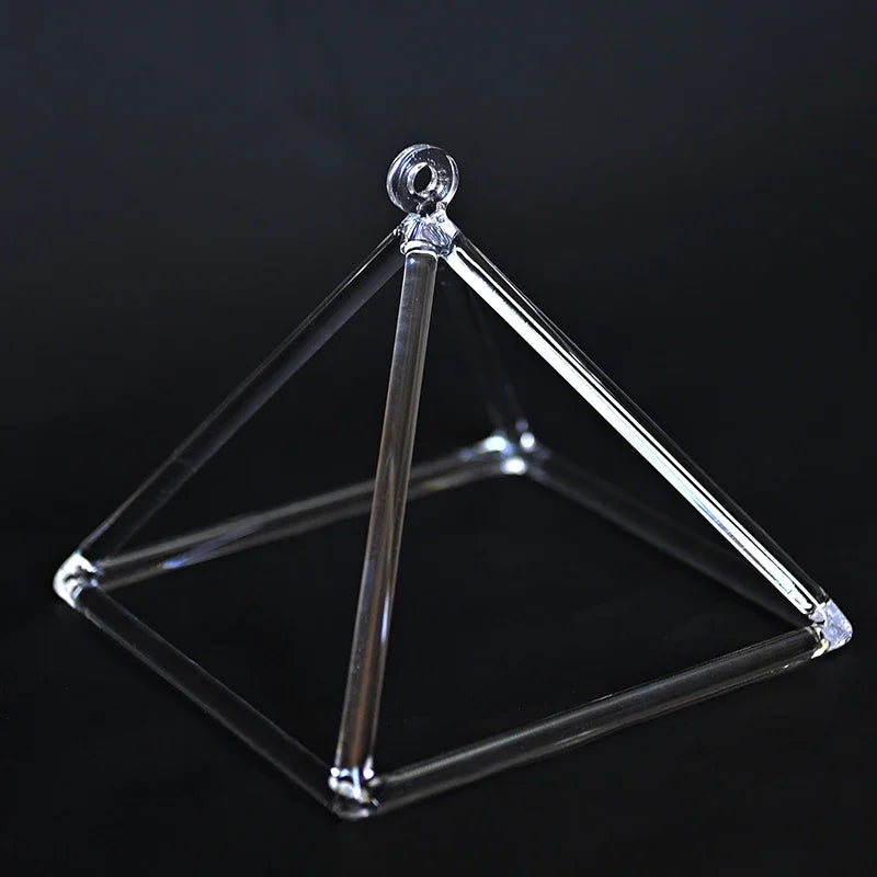 Clear Quartz Crystal Singing Pyramid – Professional Sound Healing Instrument for Yoga, Meditation & Chakra Balancing (3-9 Inch)