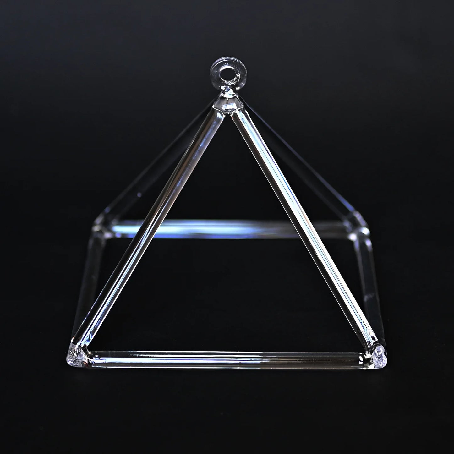 Clear Quartz Crystal Singing Pyramid – Professional Sound Healing Instrument for Yoga, Meditation & Chakra Balancing (3-9 Inch)