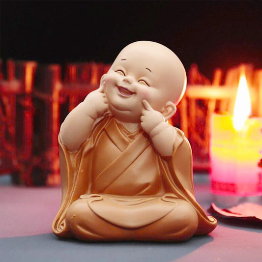 Adorable Mini Monk Statue – Cute Baby Buddha Figurine for Home Décor, Meditation Corners & Zen Spaces