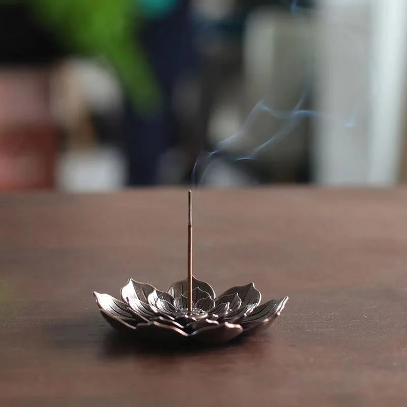 Porous Lotus Incense Holder – Zen Sandalwood Burner Tray for Line Incense & Meditation Accessories